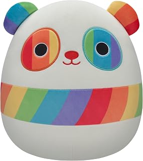 Squishmallows 12-Inch Sarakee Pride Rainbow Panda - Medium-Sized Ultrasoft Official Kelly Toy Plush