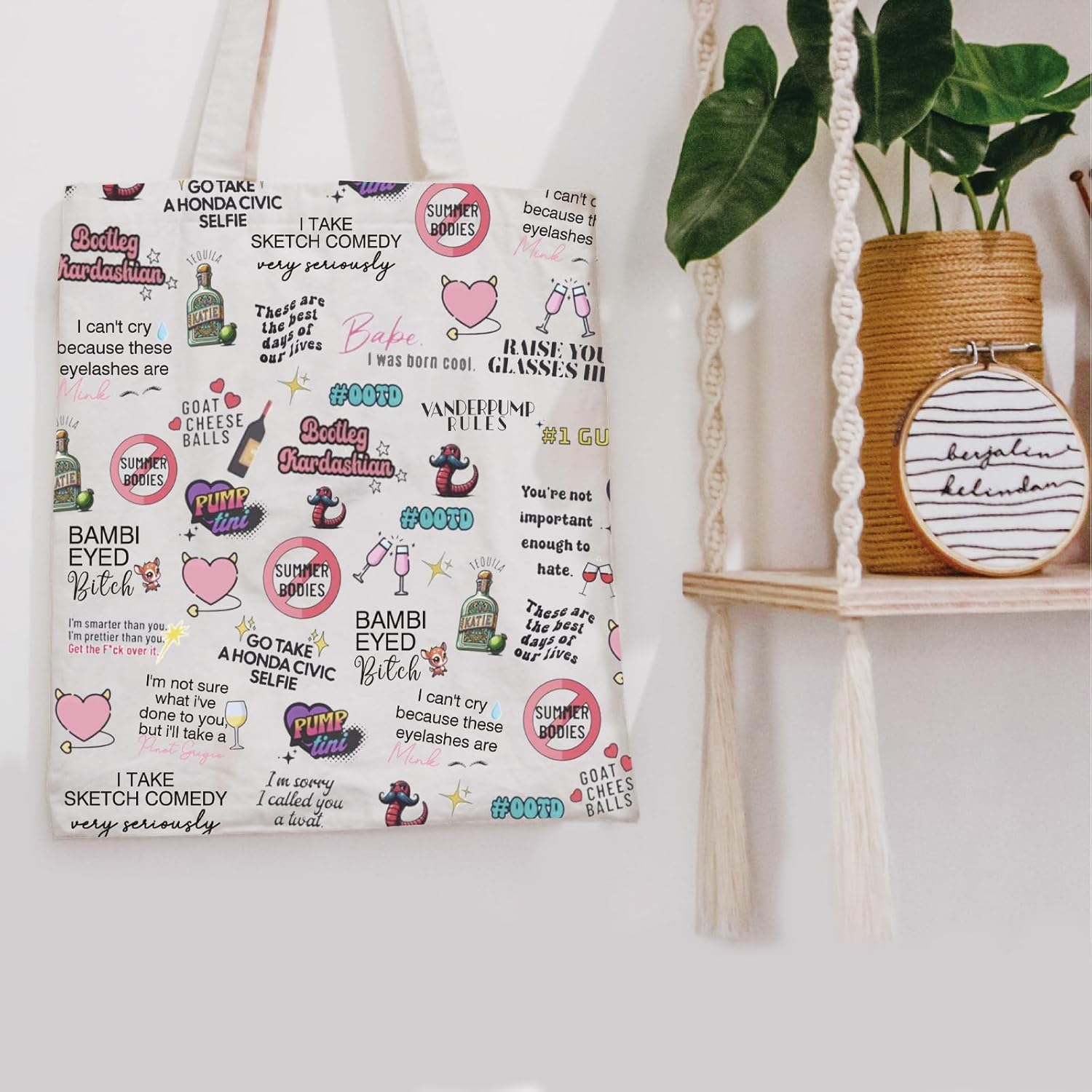 POFULL Housewife TV Show Fans Gift TV Show Inspired Tote Bag TV Show Lovers Shoulder Bag - Image 3