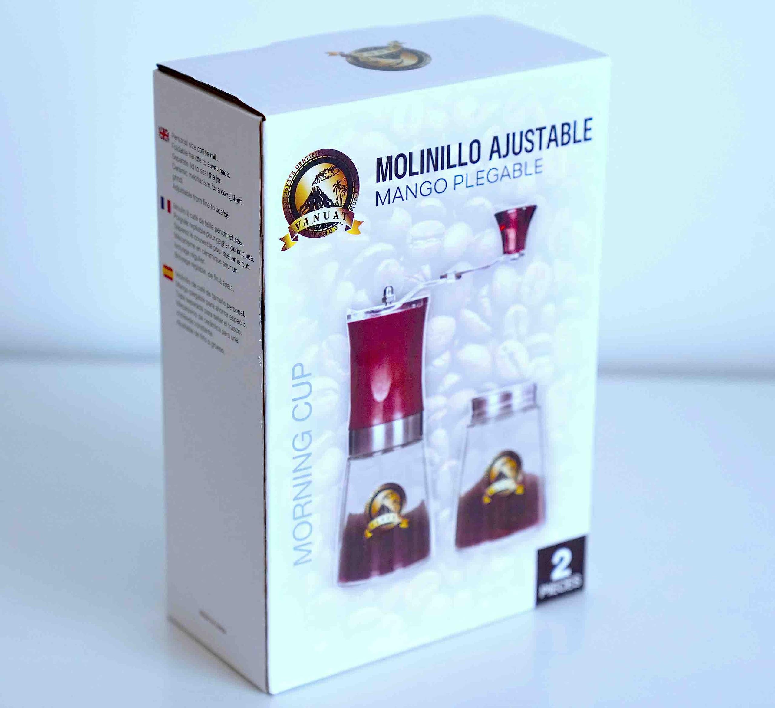 Molinillo de café manual de acero inoxidable, rebaba cónica, granos de cerámica, molinillo de espresso portátil para café de goteo, infusión fría, espresso, prensa francesa, caja de regalo