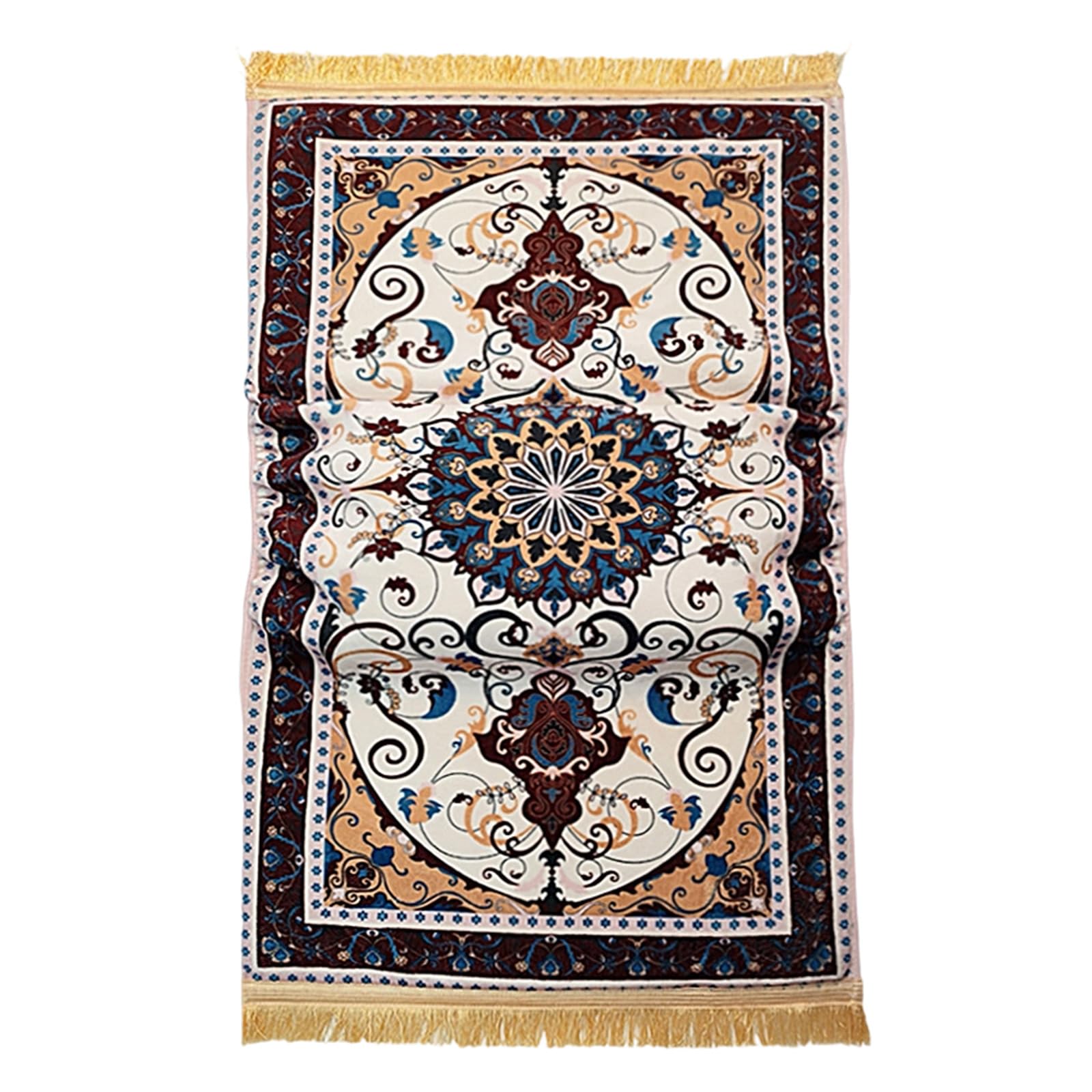 Tapis de prière épais de 8 cm, texture douce et agréable et dessous antidérapant pour un usage domestique, 70 x 110 cm, tapis confortable