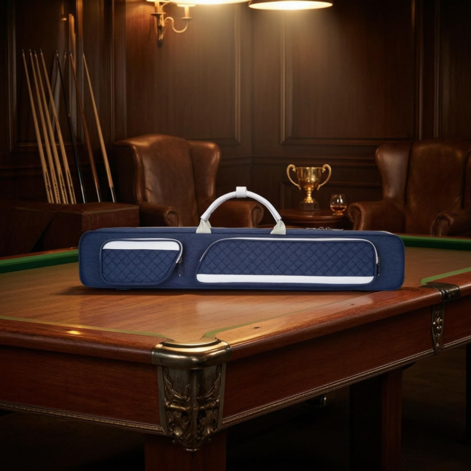 Billard-Queue-Tasche gepolstert Queue-Tasche rechteckig poolqueue- für Billard, Schwarz, Color to 2