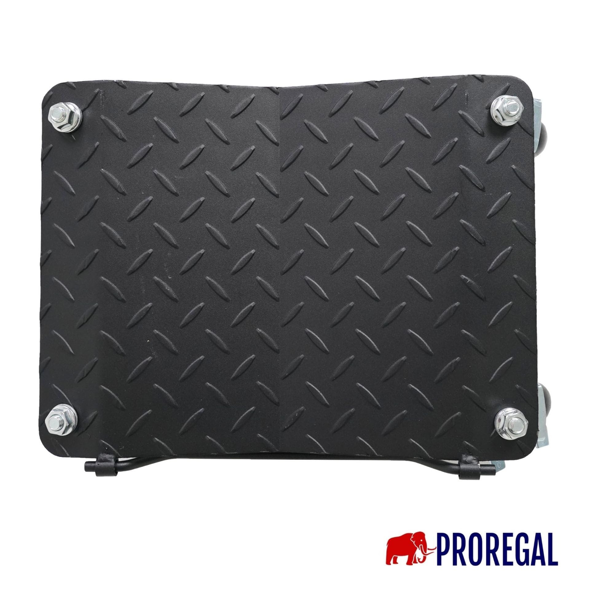 PROREGAL Rangierhilfe Titan für PKW Auto Motorrad | Set 2 Stück jeweils 700 kg, insgesamt 1400 kg Traglast | mit Bremsen & Schwenkgriff | Stahl | Rangierroller Rangierheber Wagenheber Roller V Form