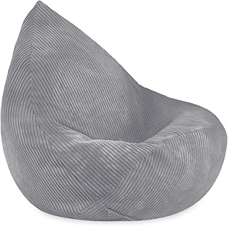 MISIOO Kinder Sitzsack Cord Premium - Ergonomischer Kinderstuhl Ab 12 Monaten - Bequeme Sitzsäcke fürs Kinderzimmer - Weicher Sitzsack Mit Leichter Styroporfüllung