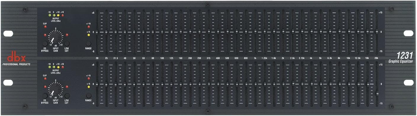 dbx 1231 Dual-Channel, 31-Band Graphic Equalizer, Black
