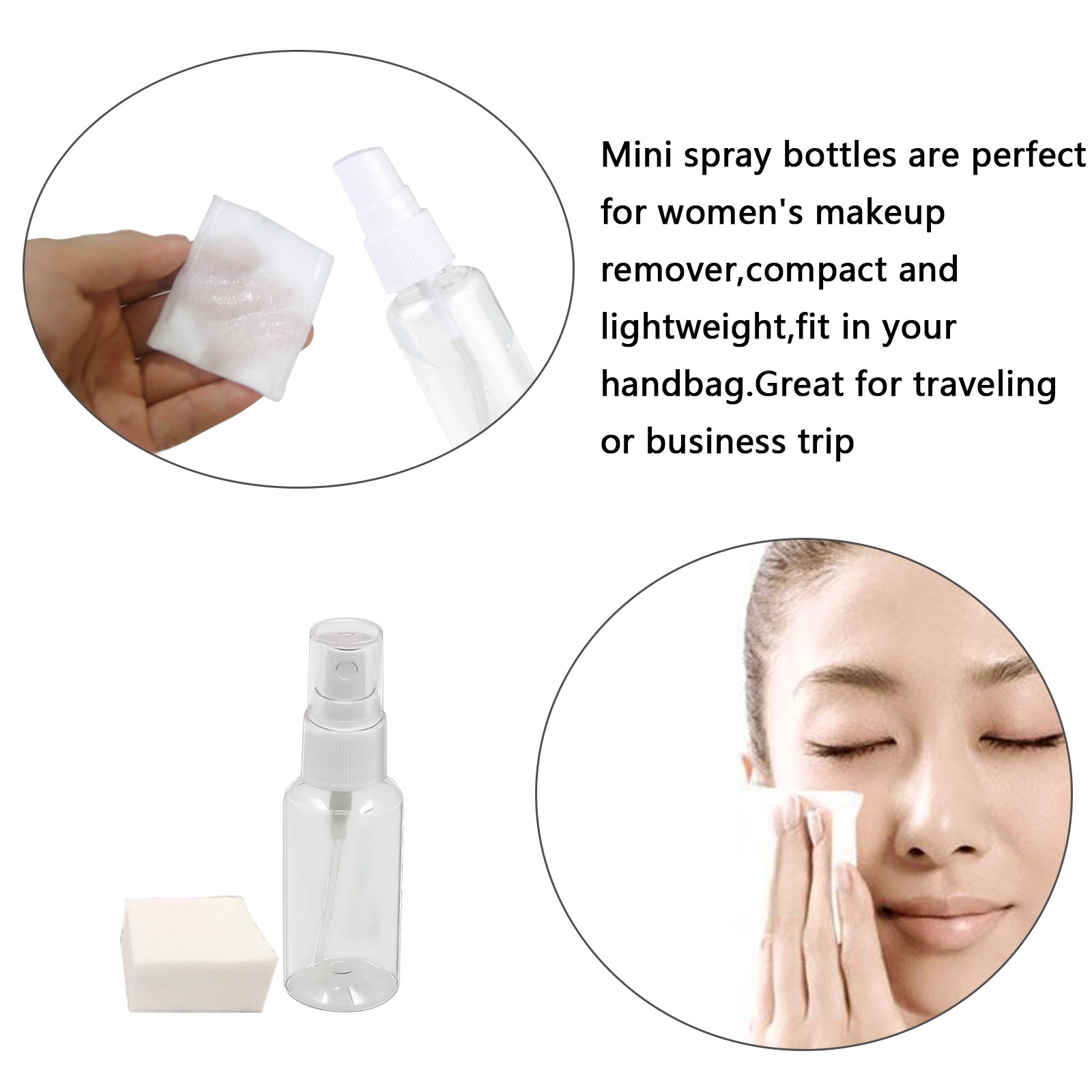 DIY Crafts Pack Of 5 Bottle Set, Combo Offer, Transparent Travel Bottle Toiletries Liq (Pack Of 5 Bottle Set, Combo Offer) 2