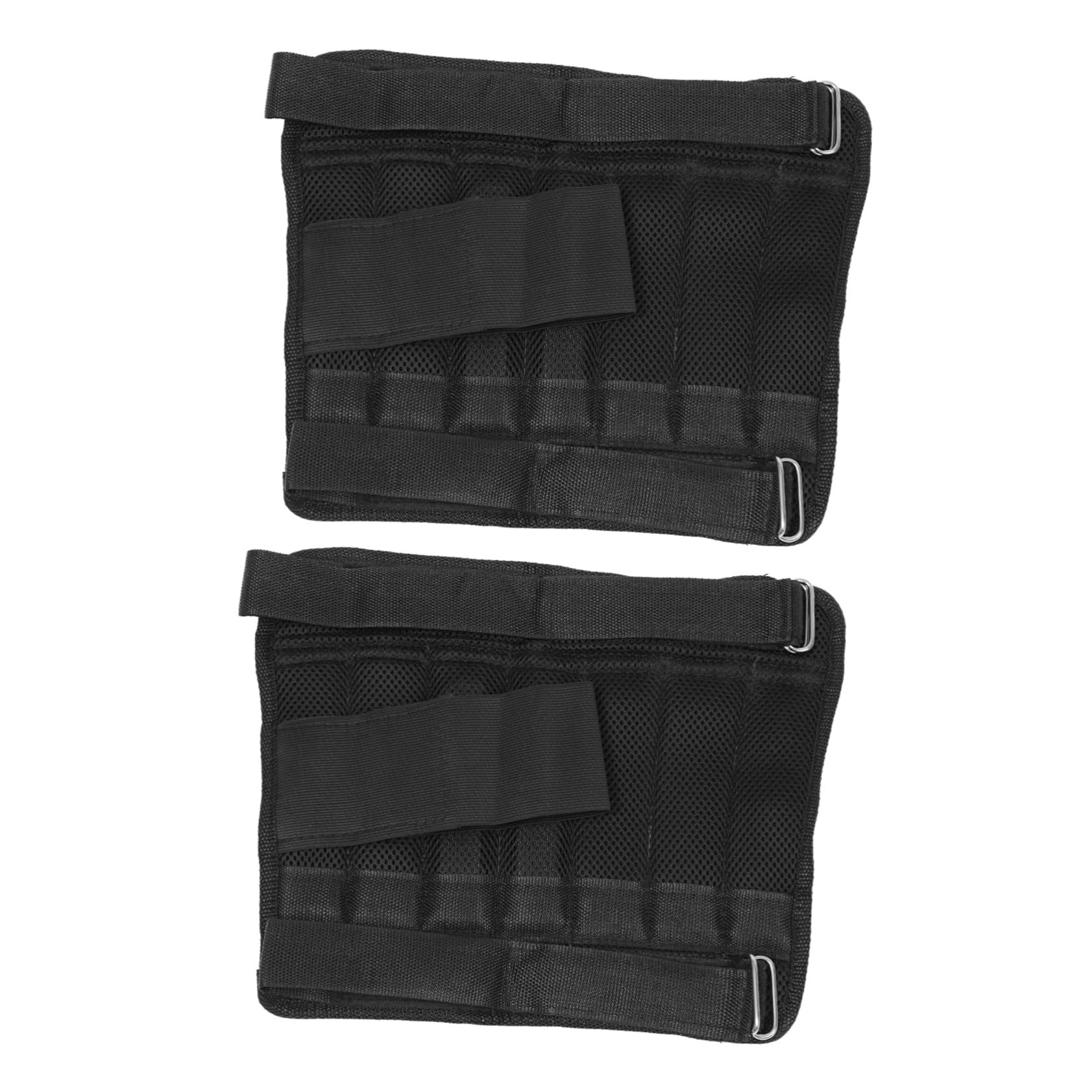 Cavigliere Pesi da 2kg in Nylon e Piastra D’acciaio Nero | Corsa e Trekking, Design Staccabile, Adatte a Principianti e Appassionati Intermedi