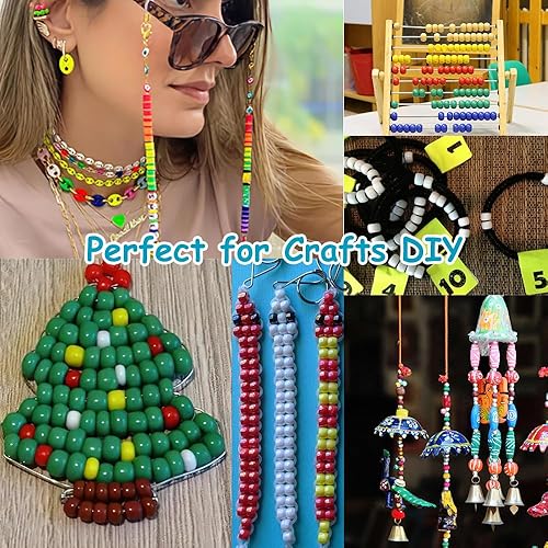 Miniatura 4 de Cuentas de pony a granel 1100 unidades, cuentas para hacer joyas, cuentas para hacer pulseras, cuentas para el cabello, cuentas de pulsera, cuentas