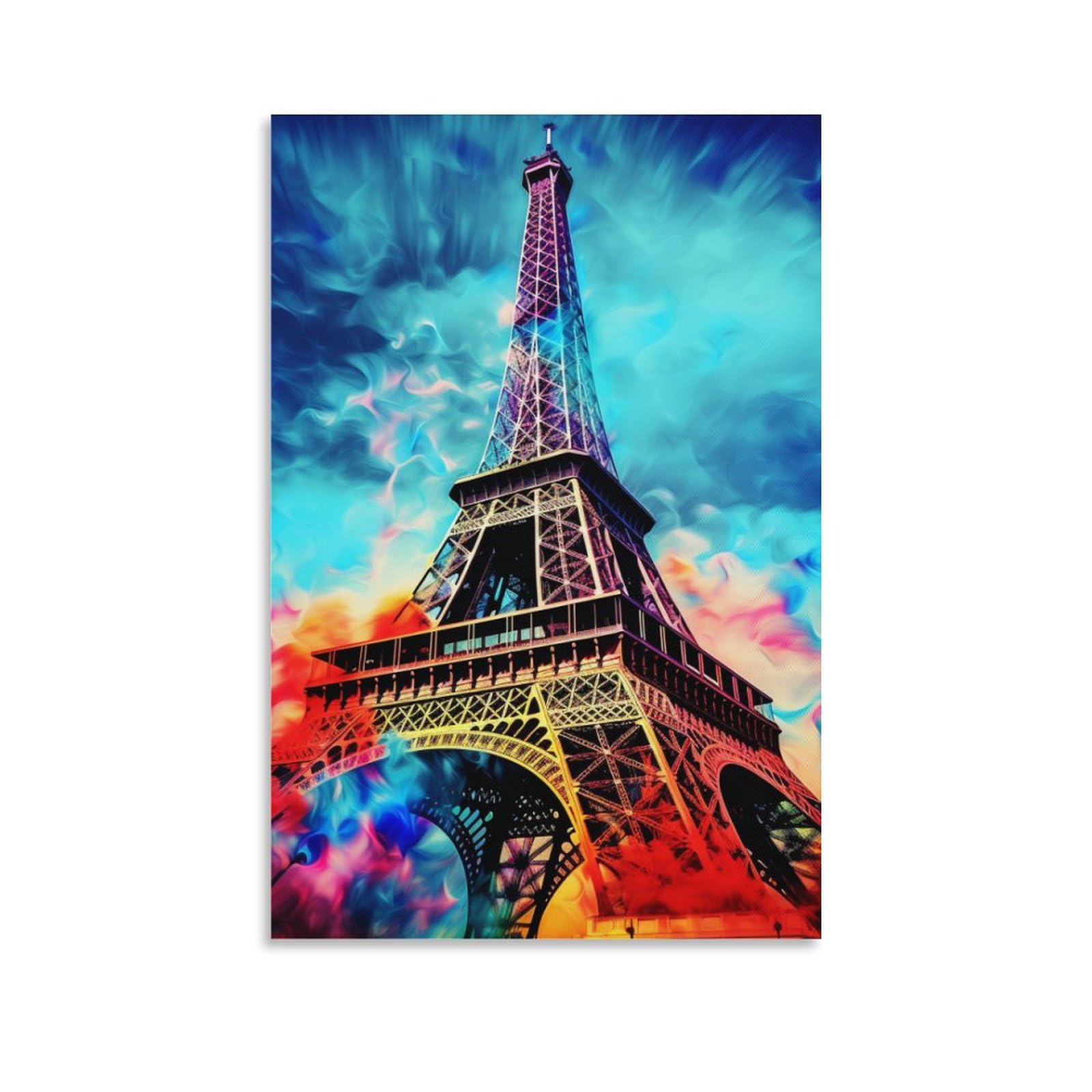 Cuadro de la Torre Eiffel en lienzo de 50x75 cm para decoración elegante de salones y comedores 6