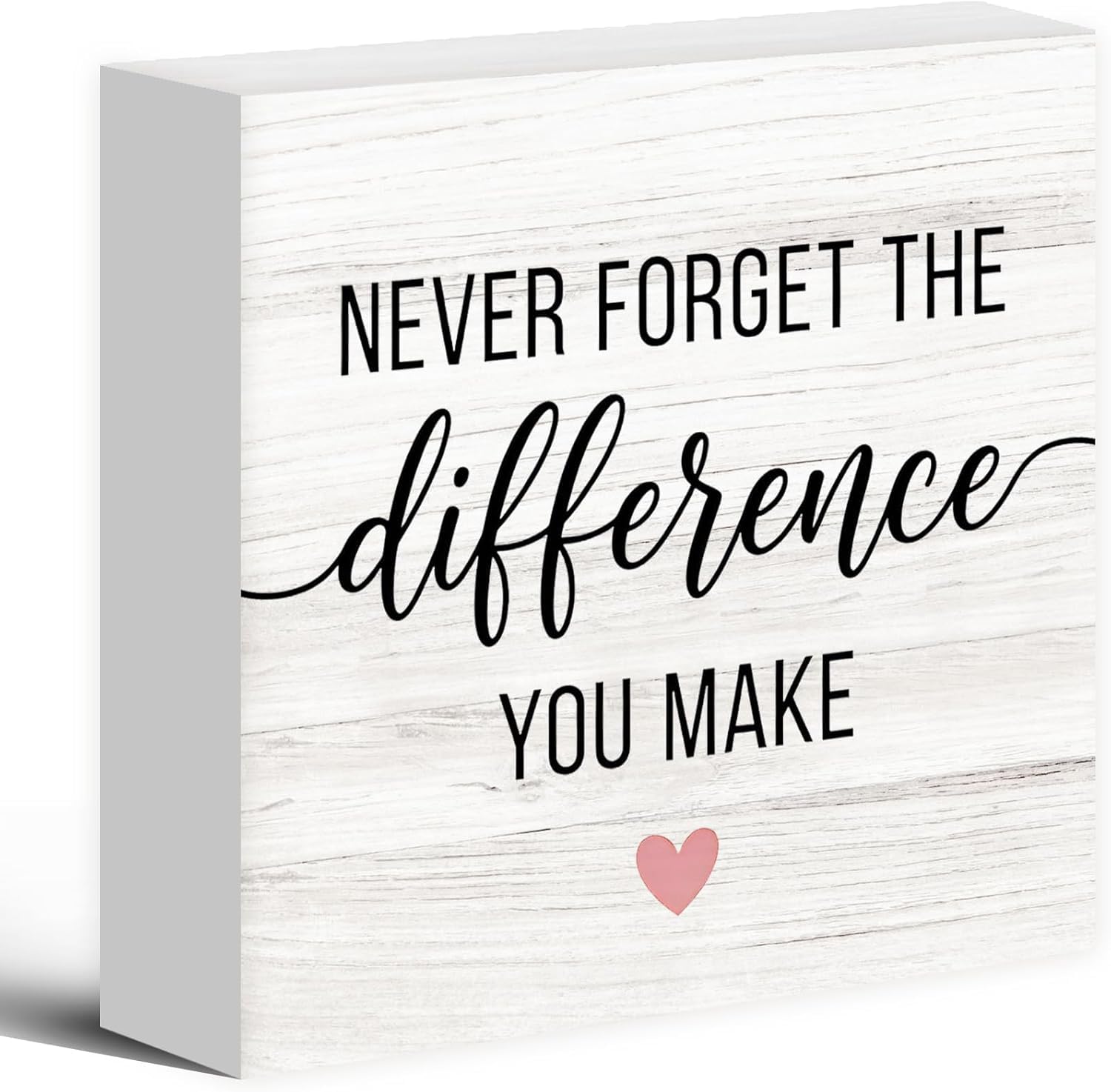 Inspirational Wooden Box Sign 7x7 Inch Rustic Quote Desk Decor