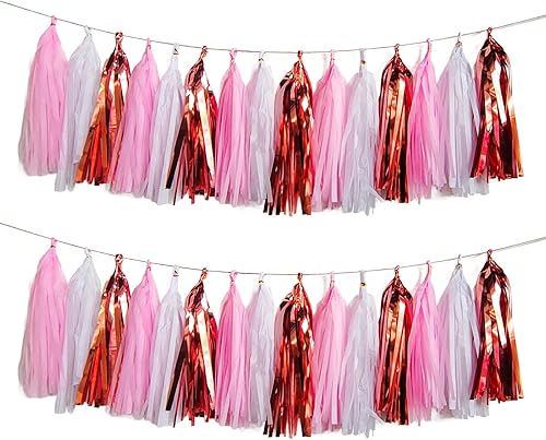 Miniatura 19 de Guirnalda de borlas brillantes de papel de seda, decoración de mesa, borlas para decoración de fiesta, suministros para bodas, cumpleaños, Negro