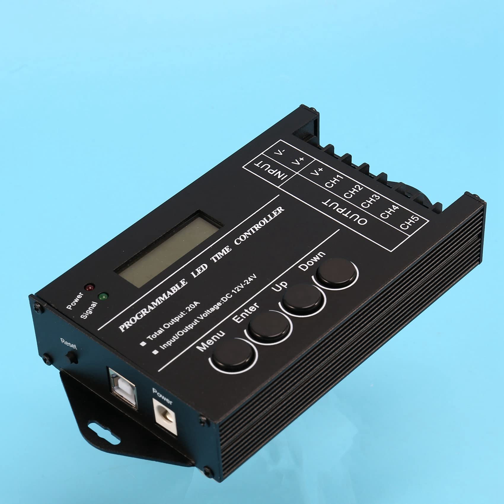 Controlador LED RGB programable por tiempo TC420 DC12V-24V Dimmer de 5 canales LED