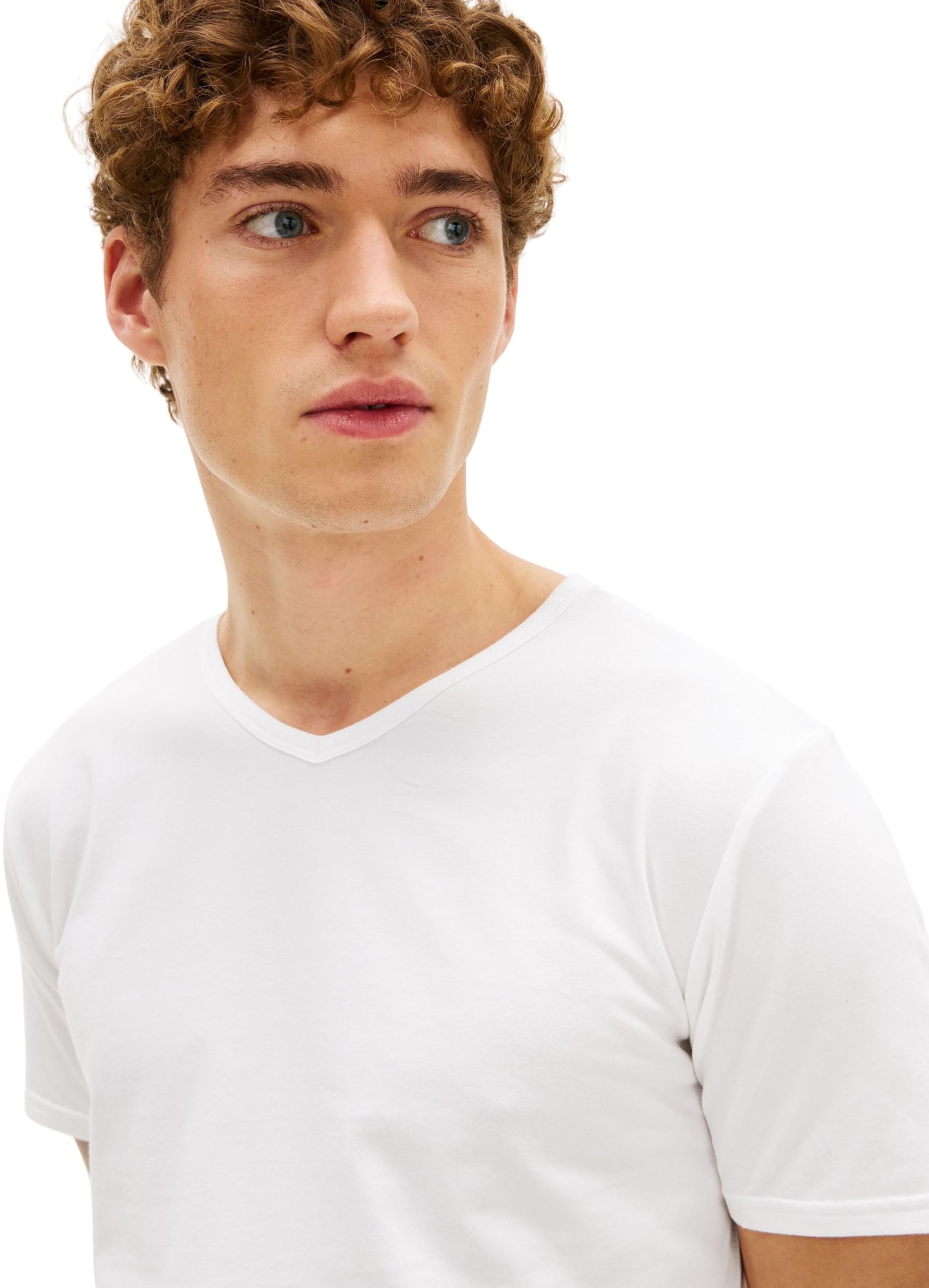 Tommy Hilfiger Uomo T-Shirt Maniche Corte Confezione da 3 Stretch Scollo a V