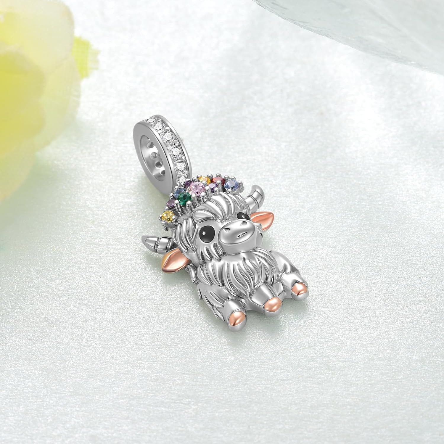 Highland Cow Charm Bracelet - 925 Sterling Silver Scottish Animal Charms, Highland Cow Gifts, Hypoallergenic Jewelry for Women - Image 3