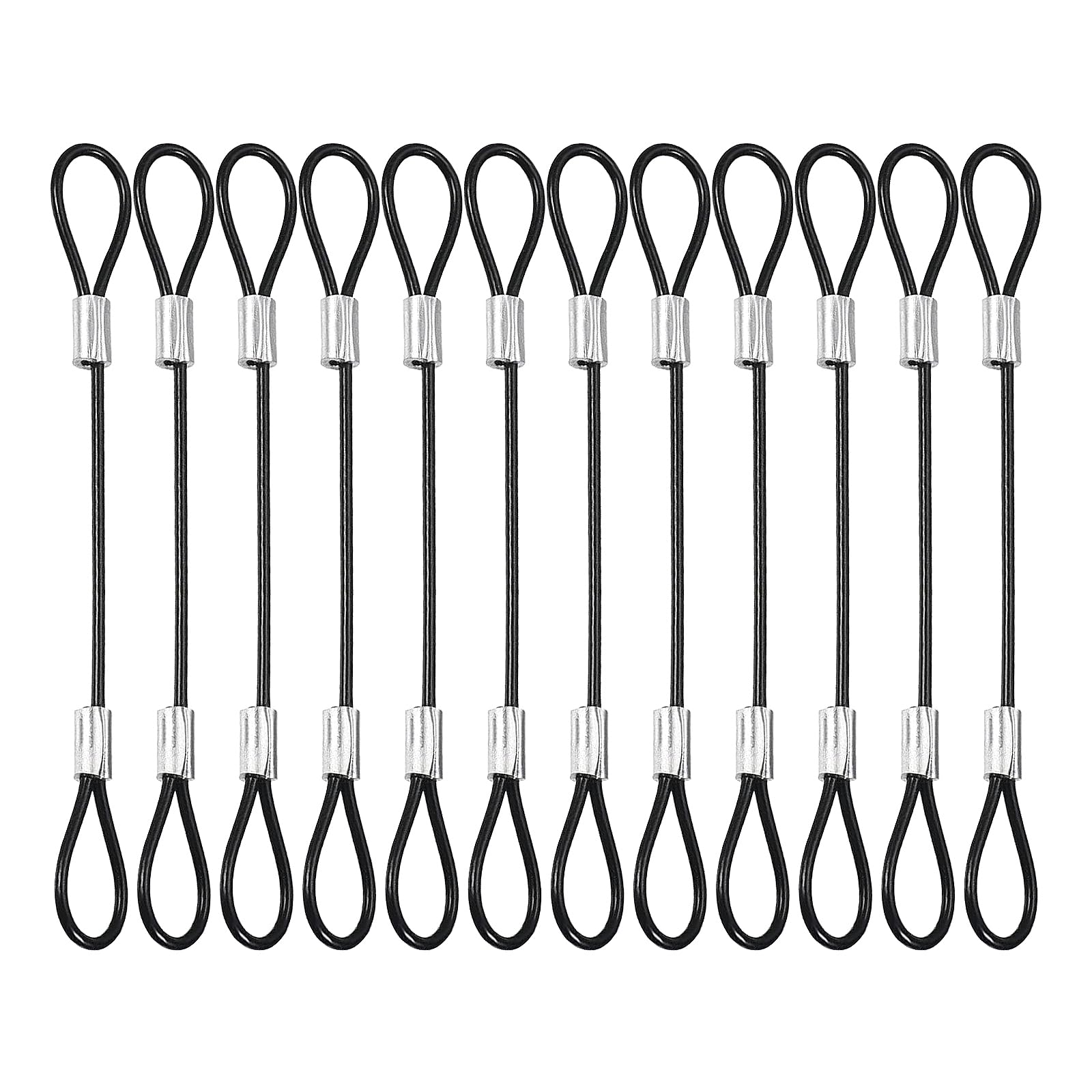 PENCK 2 Security Cable With Loops 5inch Black Sall Cable Lock Vinyl - View #9