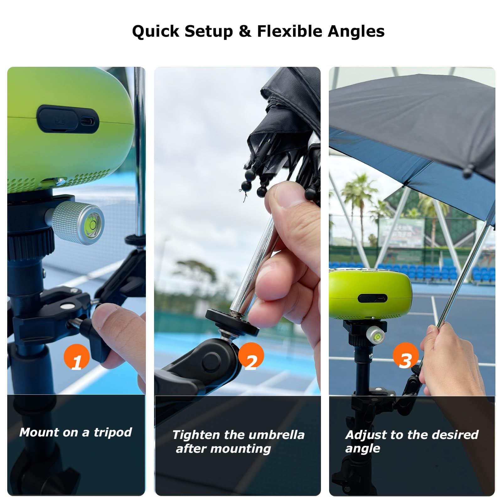 Kamera Regenschirm mit Super Clamp, Wetterschutz Stativ Sonnenschutz, Regenschutz für Xbotgo Falcon Chameleon, Veo, Canon, Nikon, Sony Kameras
