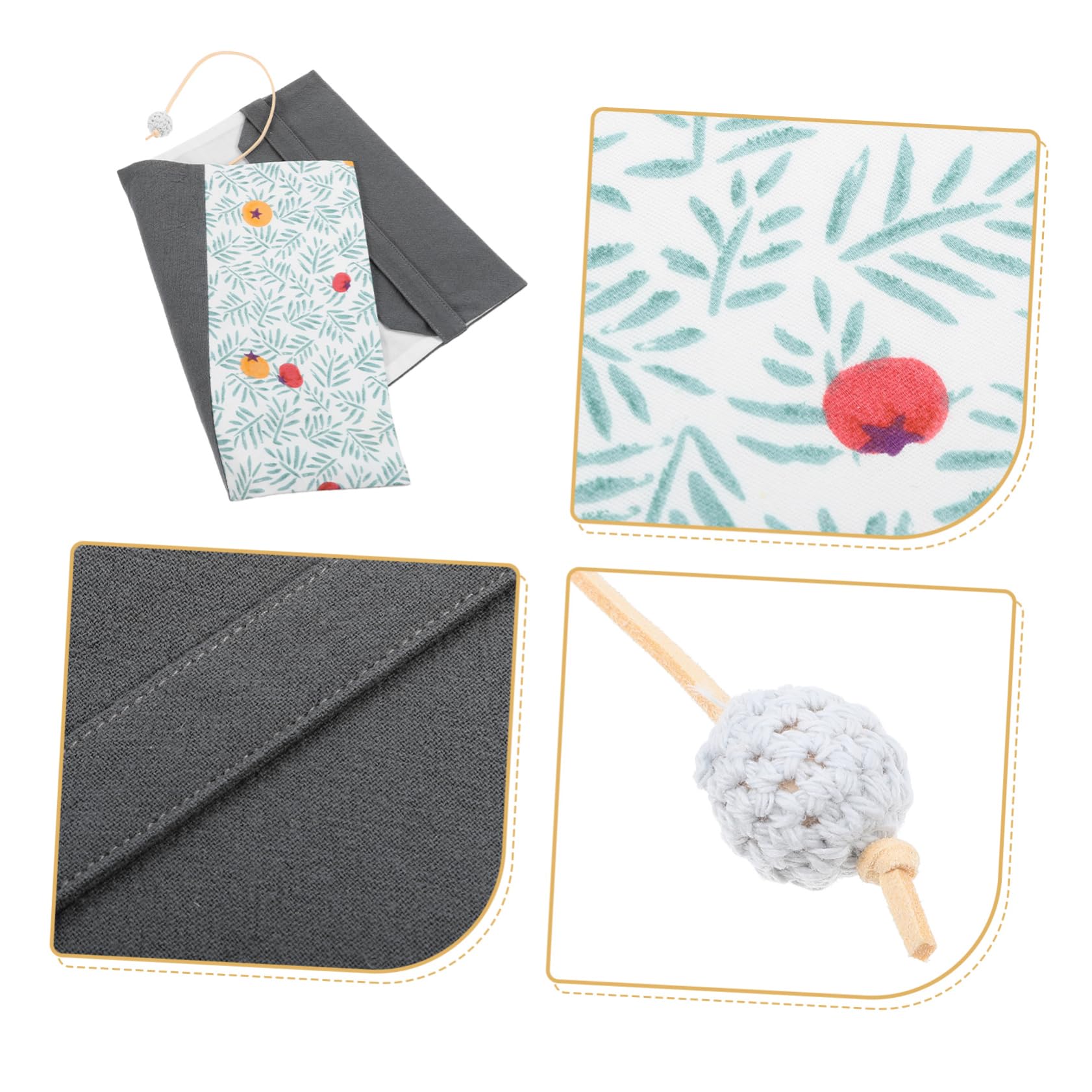 SHINEOFI 3pièces Couverture De Tissu Décorative Protège Cahier Pratique Patchwork Housse De Pour Scolaires Et Accessoire De Lecture Élégant