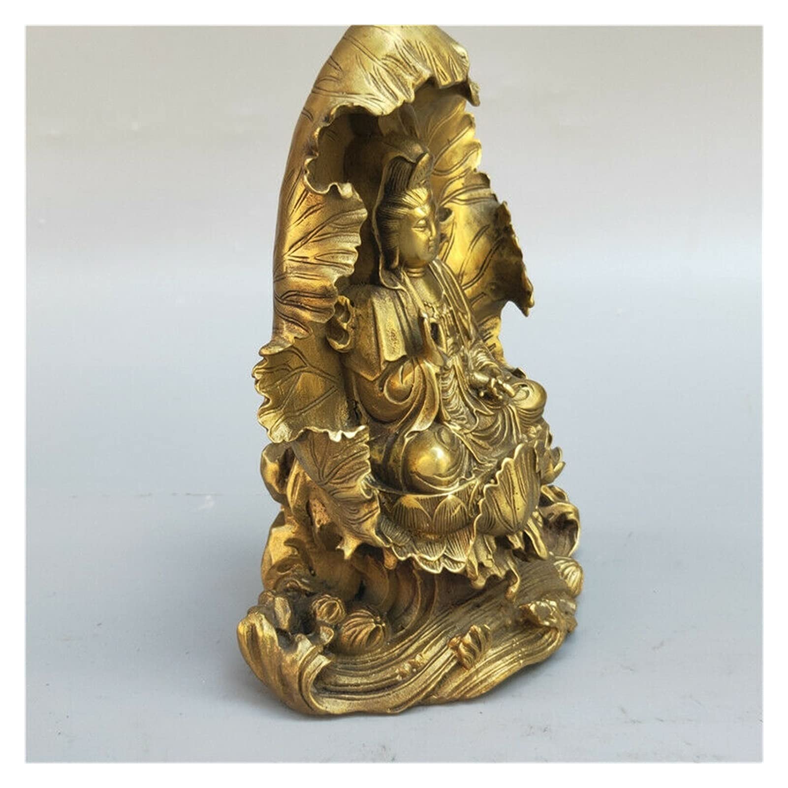 Amazon｜観音菩薩像 仏の装飾品 観音菩薩の祝福 仏像 中国の骨董品