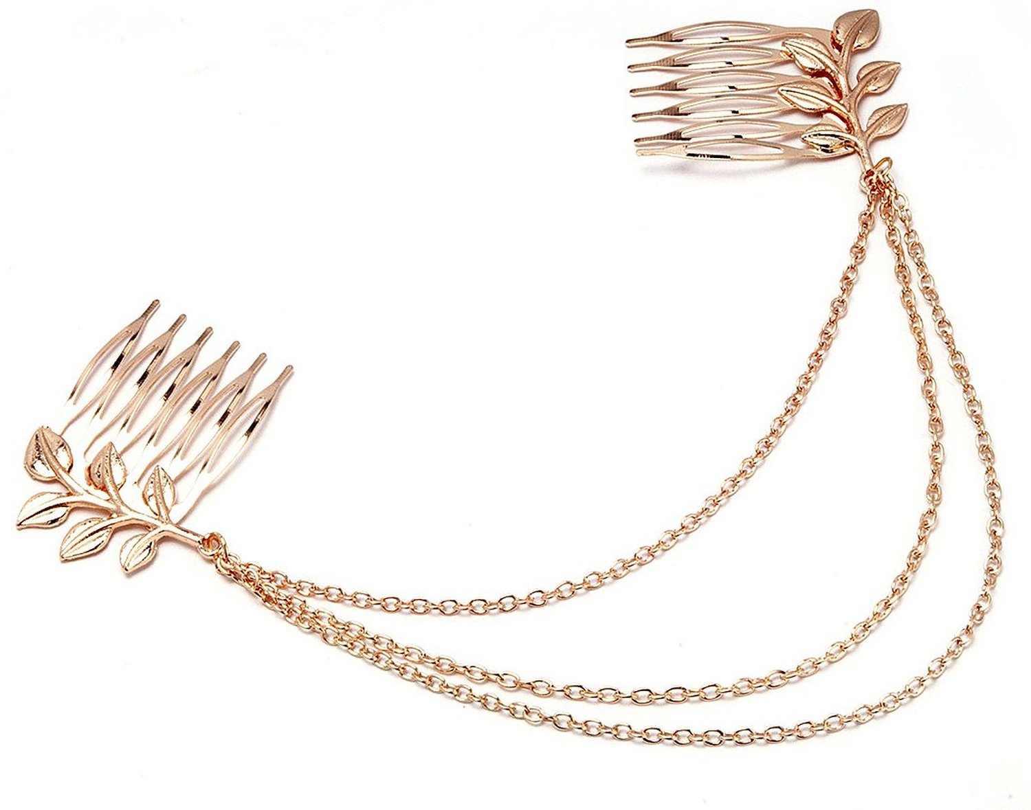 Gold Finished Hair Cuff For Women (6350hc)-image-46
