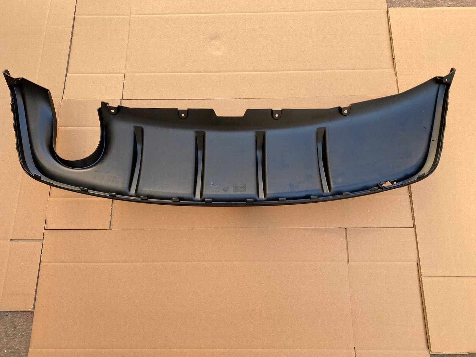 Spoiler Dam Paraurti Posteriore compatibile con Alfa Romeo Giulietta Bordo Nero Singolo Scarico