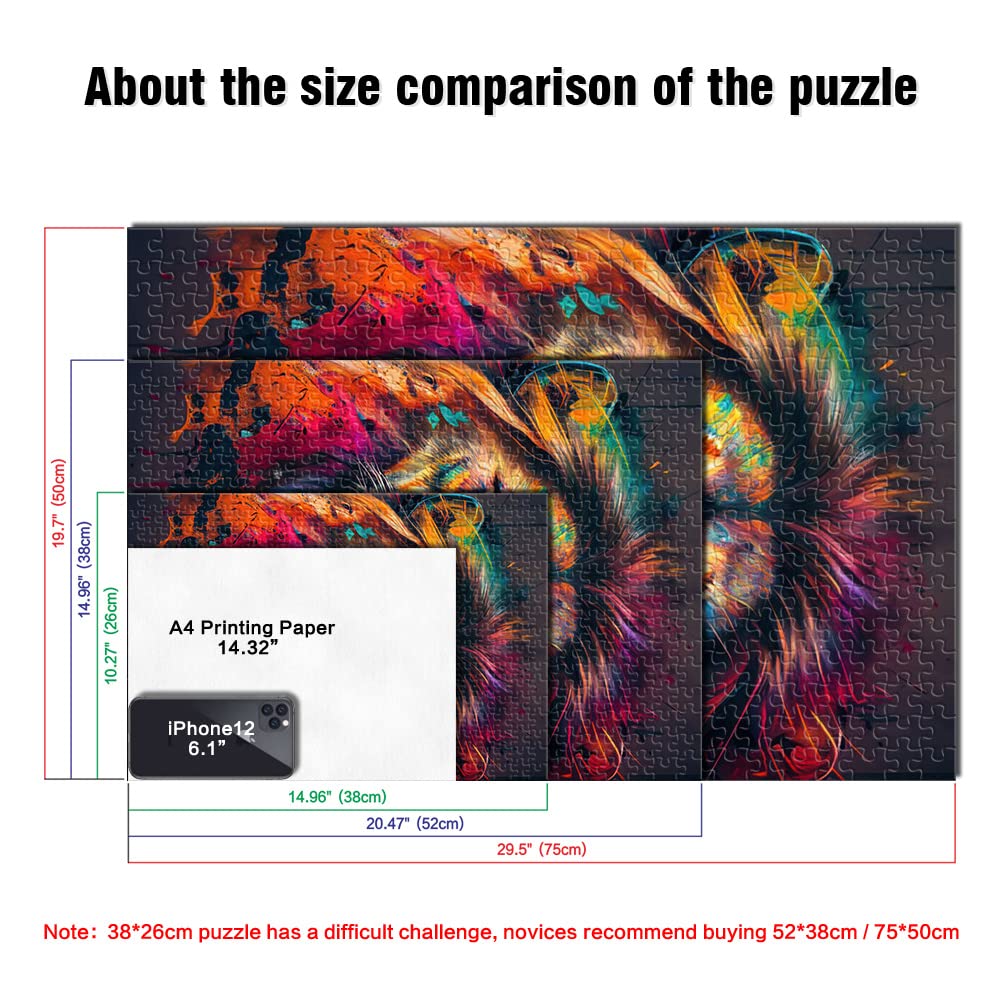 Puzzle 1000 Pièces Puzzle Lion Arc-En-Ciel Pour Adultes Puzzles En Puzzle 1000 Pièces Puzzle Lion Arc-En-Ciel Pour Adultes Puzzles En