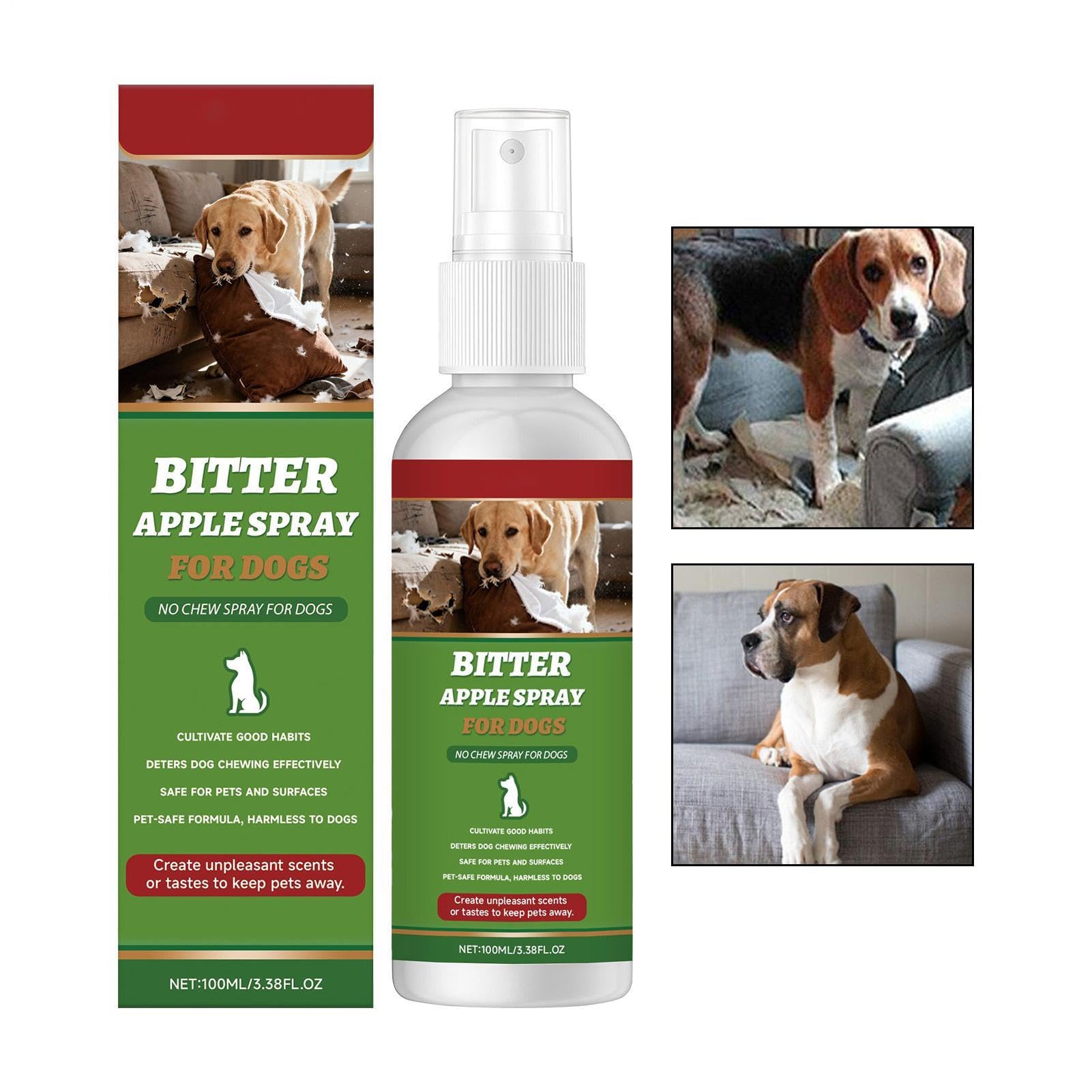 Generico Dog Anti Chew Spray - 100ml Bitter Training Solution, Behavior Correction Spray for Puppies And Dogs, Protect Furniture Carpet Plants Trash Areas Indoor Outdoor Use