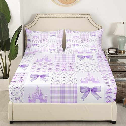 Miniatura 10 de Manfei Juego de sábanas bajeras de tamaño individual con diseño de gatos y girasoles rústicos, diseño de plantas románticas y florales botánicas