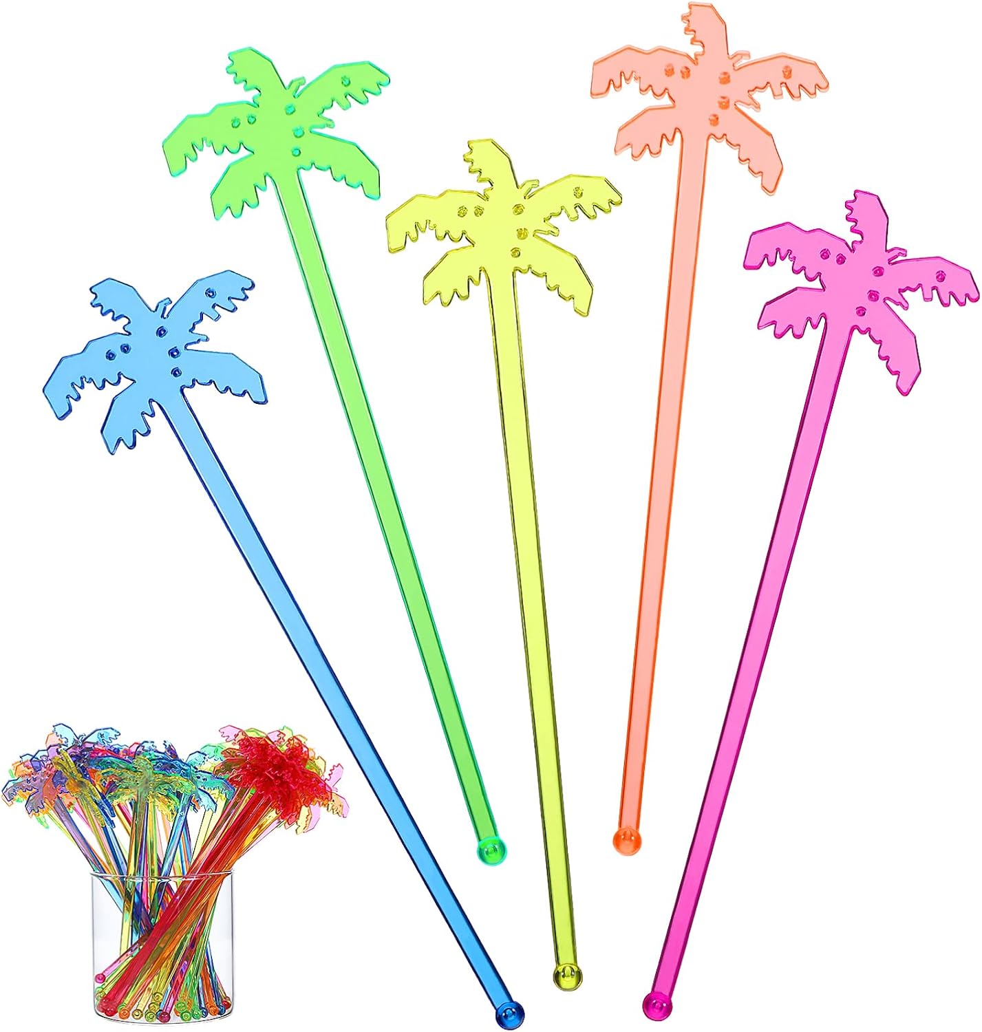 150Pcs Plastic Cocktail Stirrers Drink Mixers for Juice and Cocktails for Home Bars and Parties Stylish Swizzle Sticks for All Occasions