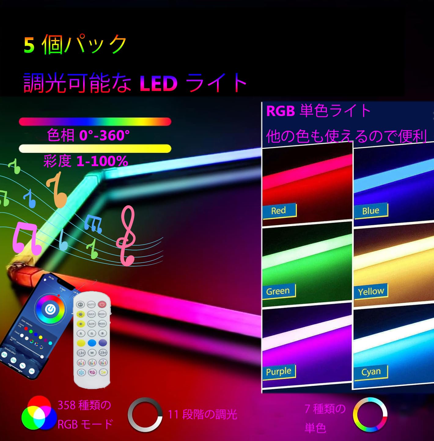Amazon.co.jp: ledガレージライト 六角形 ハニカムライトRGB六角形