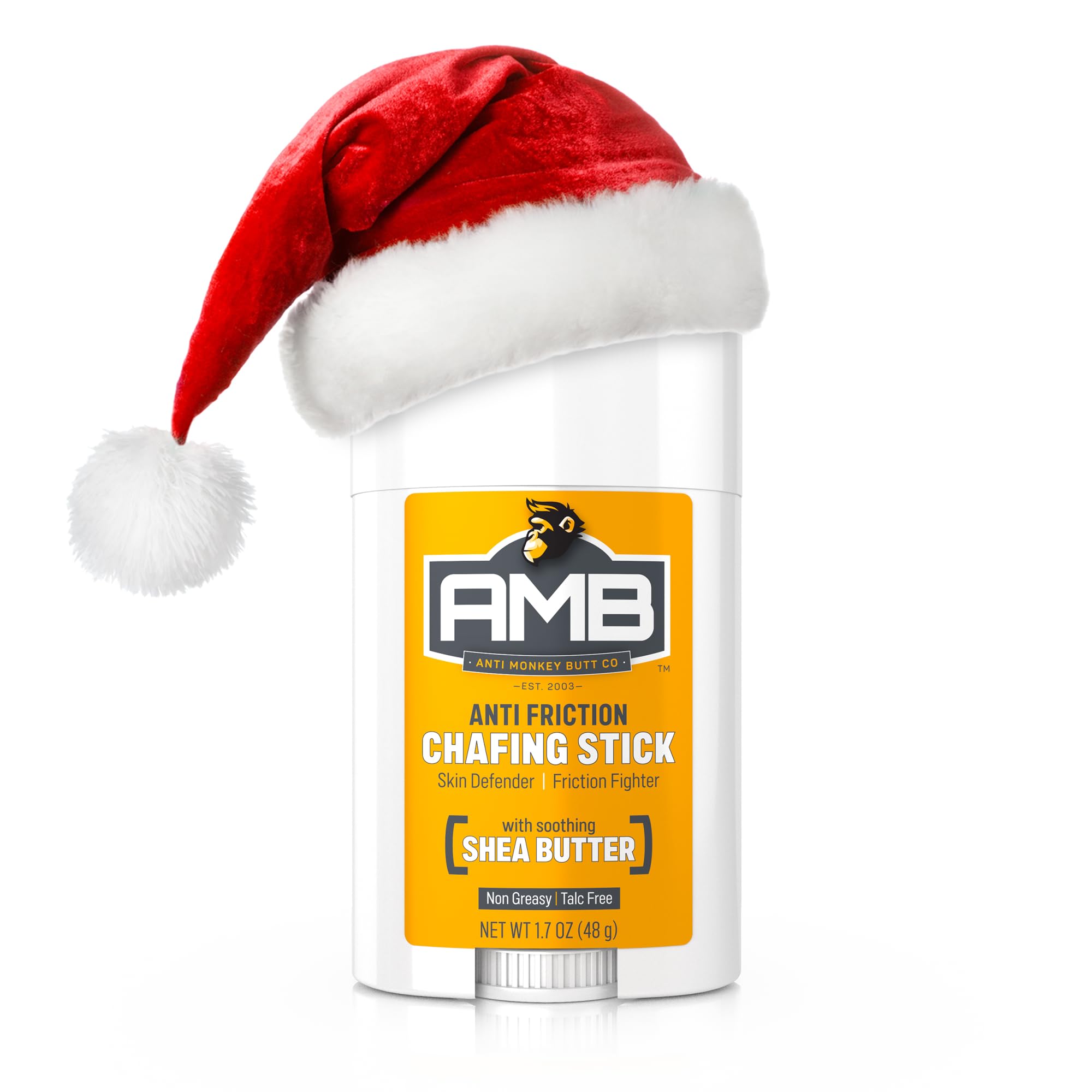 Anti Monkey Butt Anti Chafing Stick, Friction Fighter with Shea Butter and Almond Oil, 1.7oz