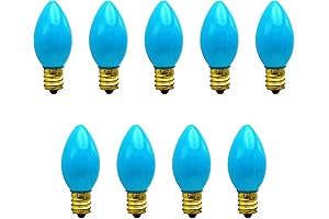 Dreidel Company Teal Blue Electric Menorah Flame Shaped Bulbs