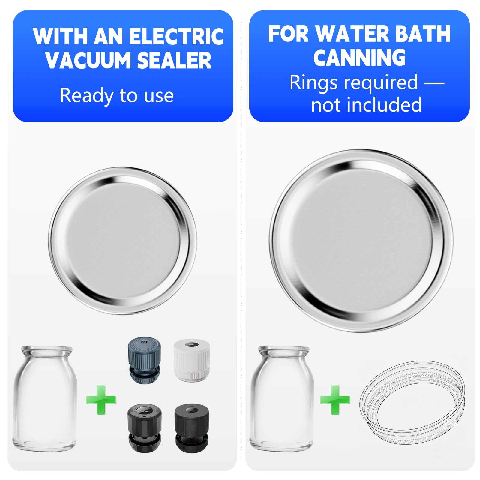 Canning Lids Only - 48 Flat Lids (Wide & Regular Mouth) -4