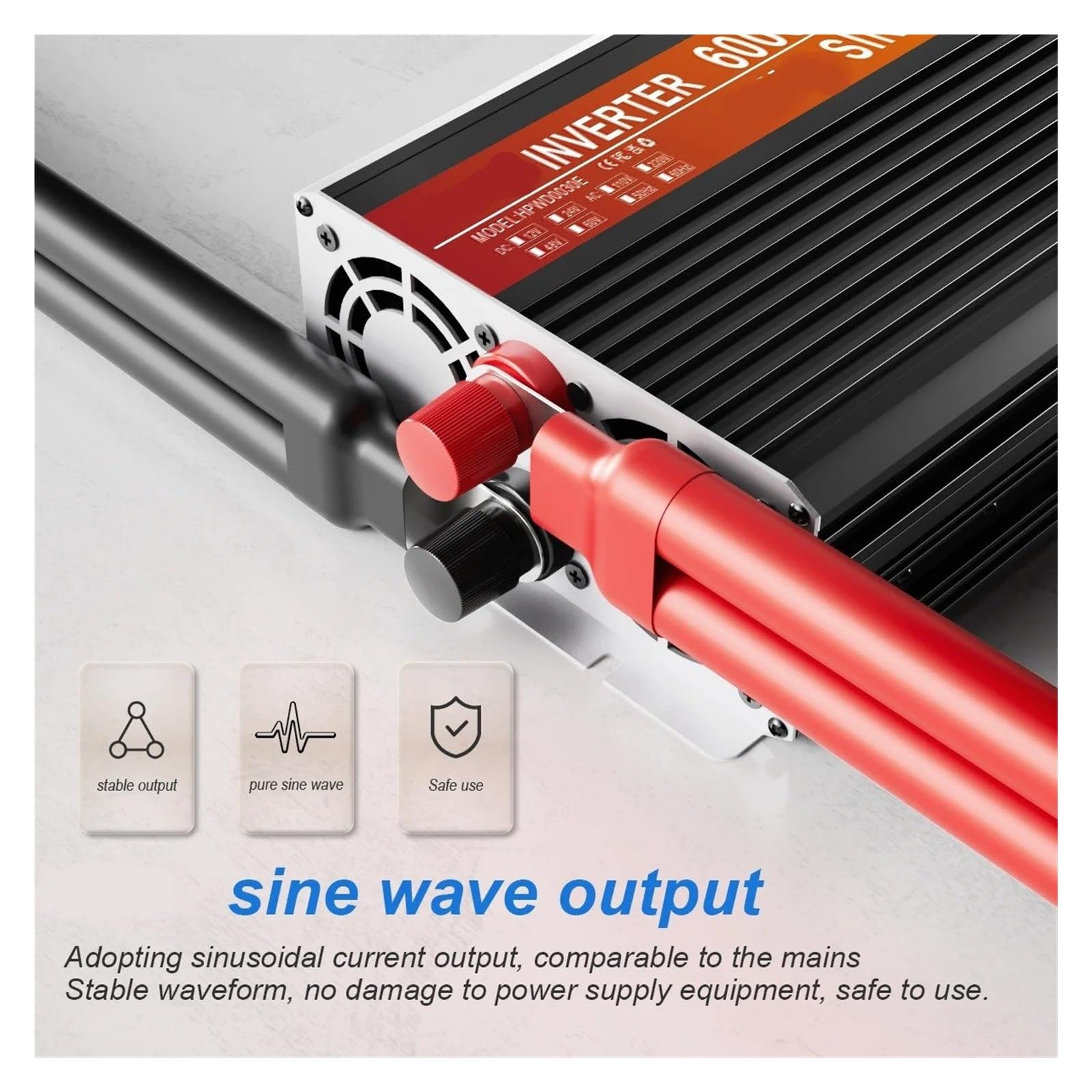 Inverter Auto Convertitore Convertitore 6000W/5000W/4000W/3000W Onda Sinusoidale Per Pura 12V/24V 220V Inverter Energia Solare Off-grid Remoto USB