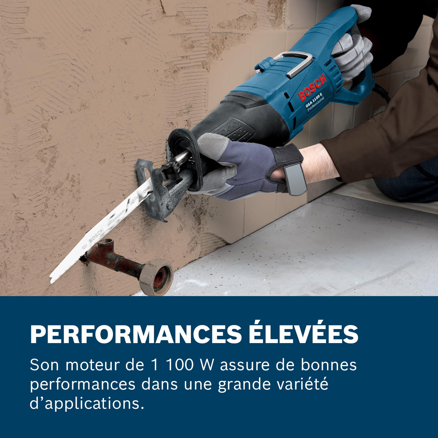 Bosch Professional Scie alternative GSA 1100 E, bleu
