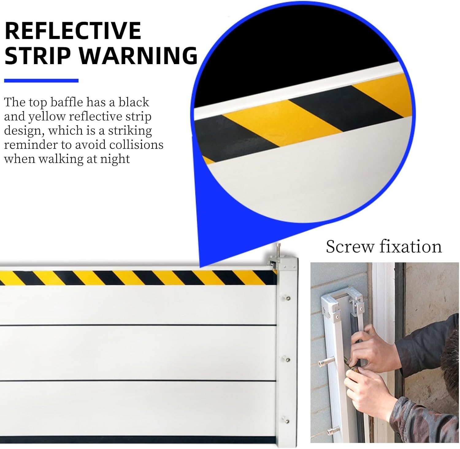 Baffle Flood Protection Barrier,Reusable Heavy Duty Aluminum Flood Water Barrier Door Detachable Mobile Rain Water Baffle Floods Barriers for Home,for Barriers Garage Door Basement Outside