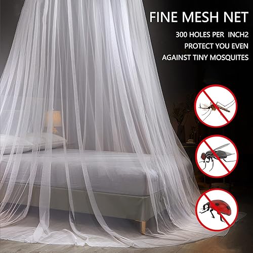 Miniatura 3 de Toldo de cama con mosquitera para niñas, cortinas de cama King con dosel tamaño matrimonial y queen desde el techo, tienda de campaña de mosquitero