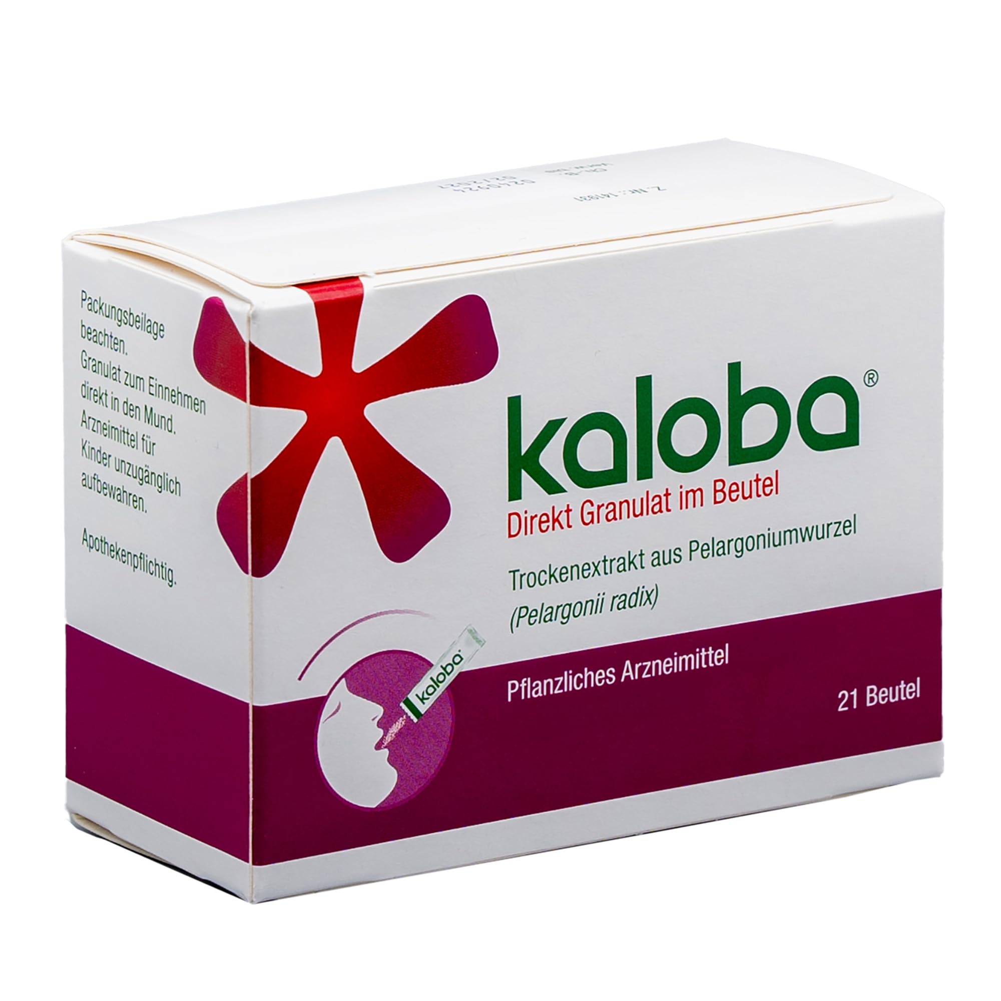 Kaloba Direkt Granulat – Pflanzliches Arzneimittel bei Erkältung & Bronchitis, bei viralen Infekten, Bakterien & festsitzendem Schleim, für Erwachsene & Kinder ab 6 Jahren, 21 St