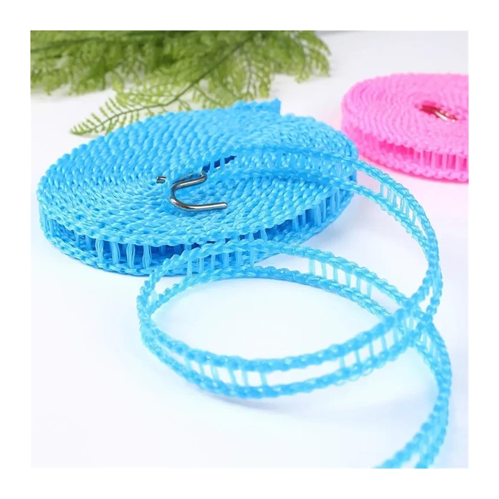Corda Antivento Stendibiancheria da esterno in nylon antiscivolo for bucato, corda da viaggio for affari, antivento, cavo lungo 5/10 metri(36115-Blue-10M-3pcs)