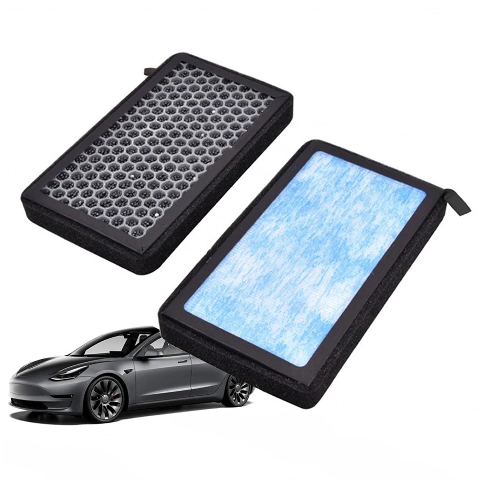 Filtro Aire Cabina Para Tesla Para Modelo 3 Y 2 Uds Filtro De Aire Coche Cabina Acondicionado Con Repuesto Carbón Activado