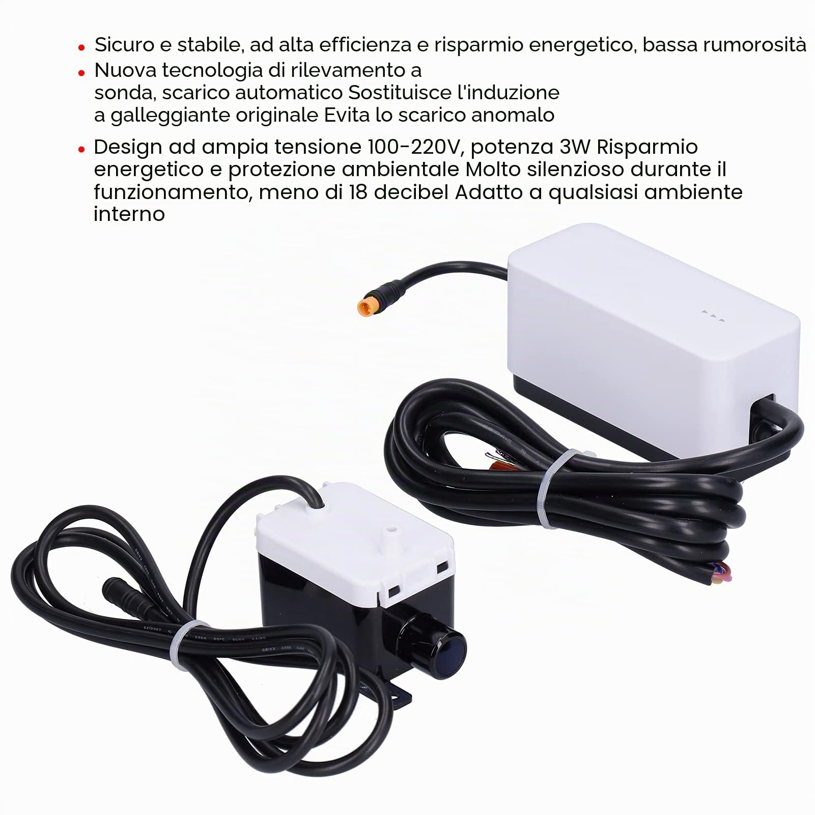 Pompa Scarico Condensa Automatica 110-240V 10m Prevalenza per Condizionatori Montaggio a Parete