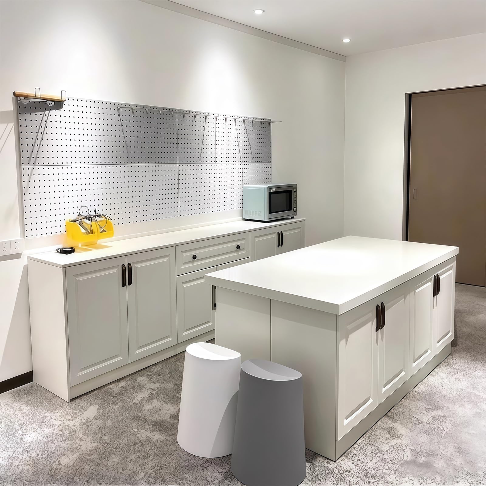 Zf9tBw5sH Unità cucina ad isola Isola cucina con piano in marmo in legno massello e mobile portaoggetti indipendente
