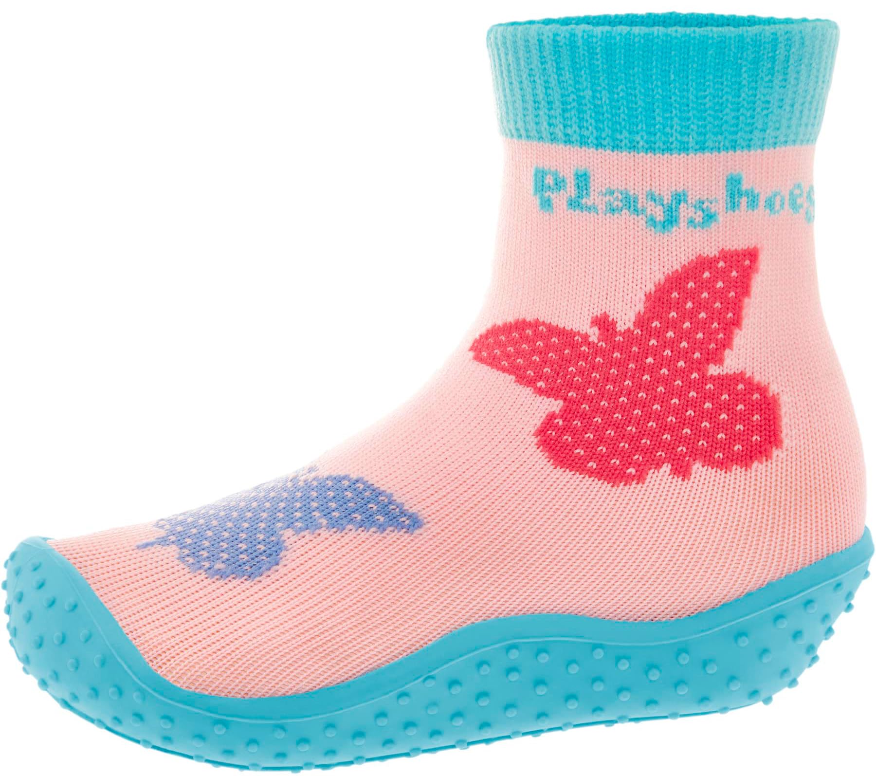 Playshoes Calcetín acuático, Zapatos de Agua, Mariposas Rosa, 28/29 EU