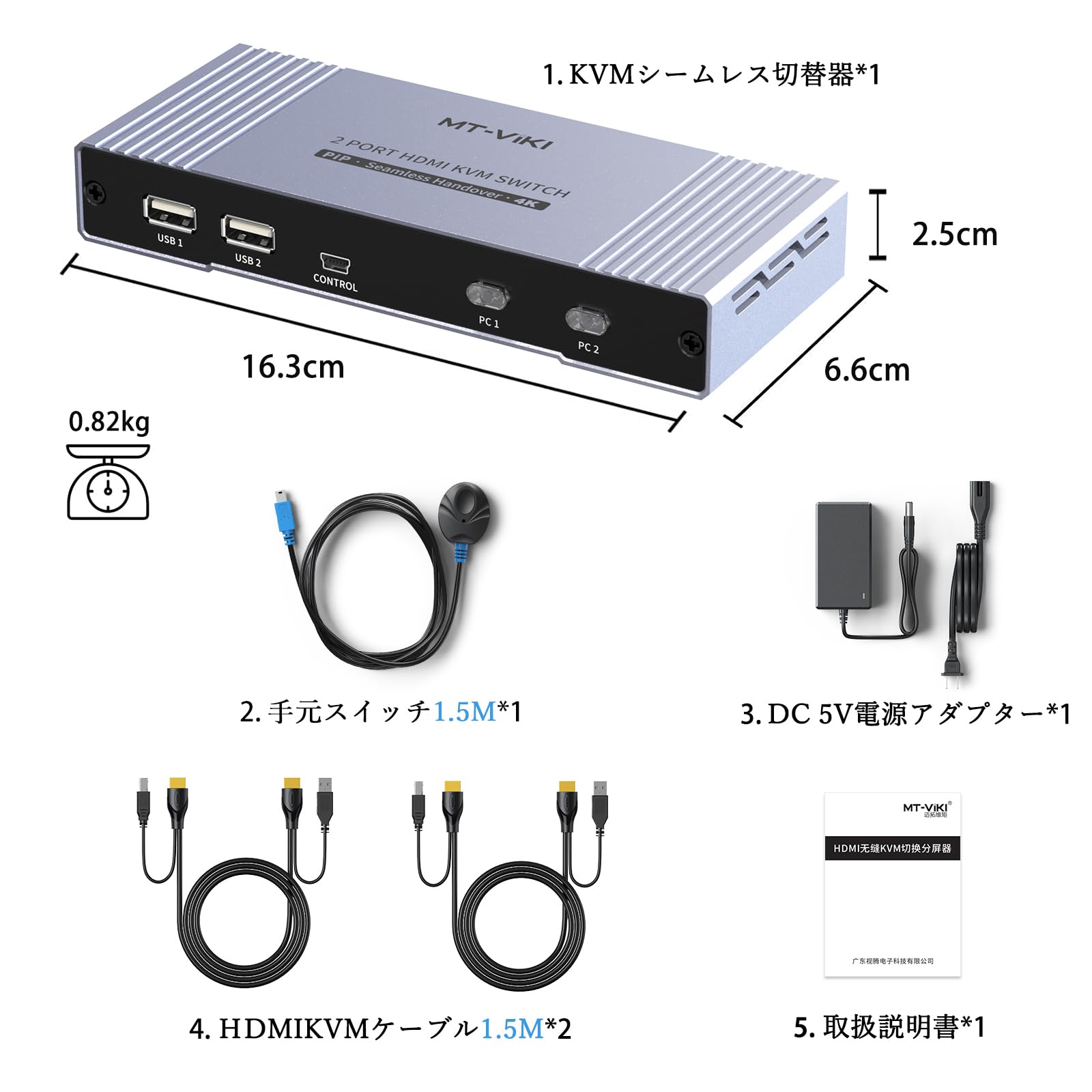 Amazon.co.jp: HDMI KVMシームレス切替器 2ポート シームレス瞬時