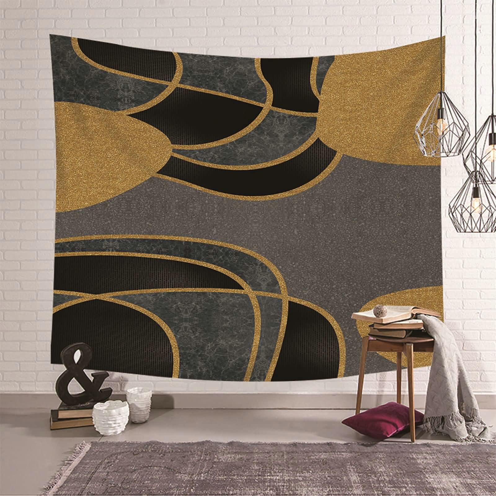 Tapiz de pared abstracto KnSam para crear un rincón acogedor y minimalista