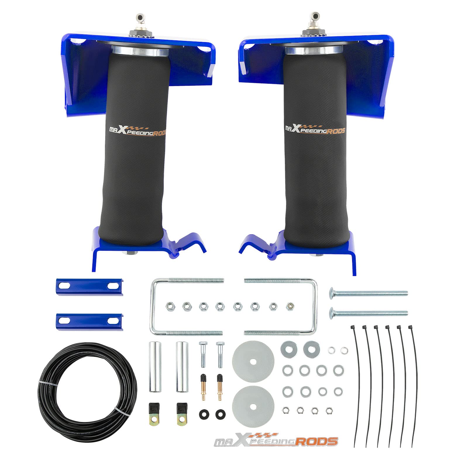 maXpeedingrods Kit de bolsas de suspensión neumática trasera de 2500 libras para Chevrolet Silverado GMC Sierra 1500 2WD 4WD 2008-2019 Kit de bolsa de resorte de aire | Para GMC Sierra 1500 2007-2018, 2WD 4WD, hasta 1.134 kg, kit de resorte auxiliar trase