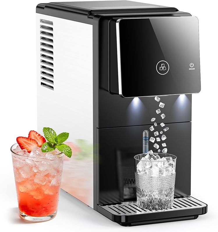 Nugget Countertop Ice Maker, Automatic Ice Dispenser, 33 lbs/Day Chewable Pellet Ice Machine with Self-Cleaning & Measured Dispensing, Portable Ice Maker for Home, Kitchen, Office