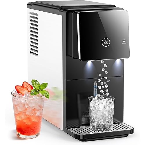 COWSAR Nugget Countertop Ice Maker, Automatic Ice Dispenser, 33 lbs/Day Chewable Pellet Ice Machine with Self-Cleaning & Measured Dispensing, Portable Ice Maker for Home, Kitchen, Office