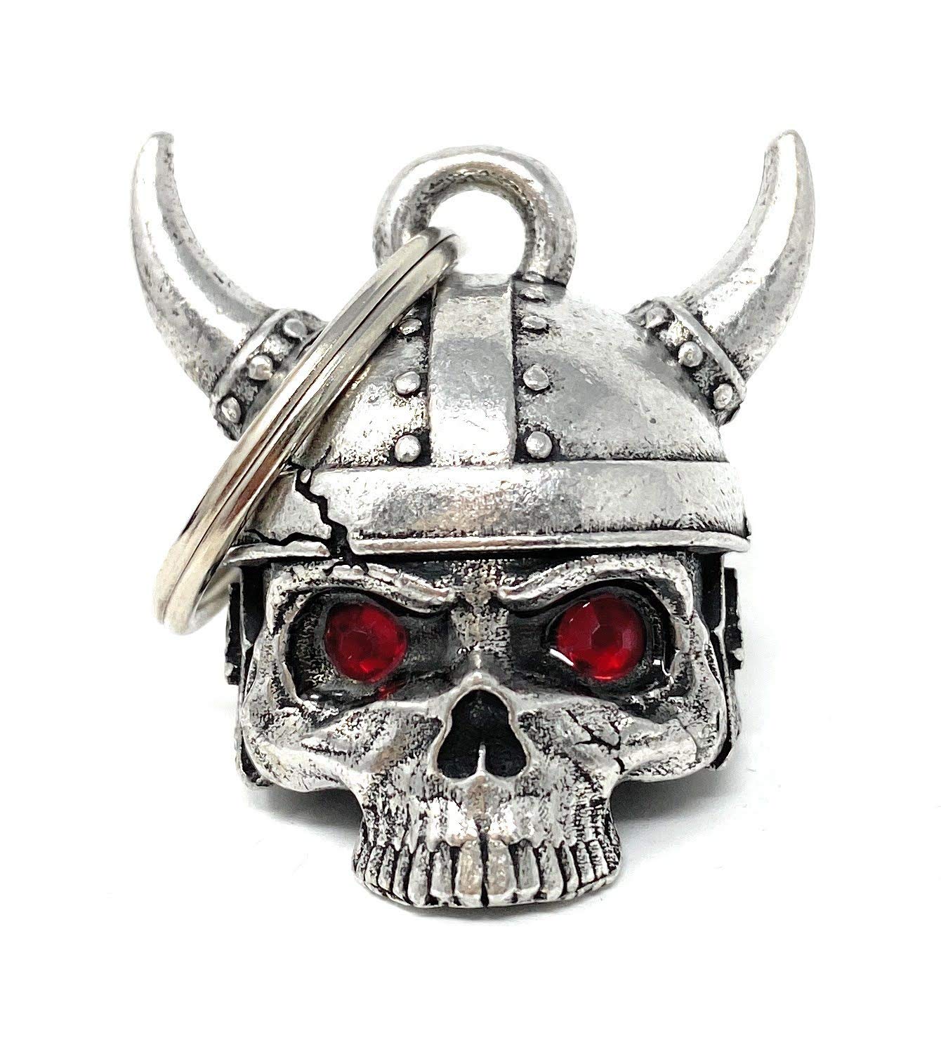 Bravo BellsViking Helmet Skull Diamond Bell - Biker Bell Accessory or Key Chain for Good Luck on The Road