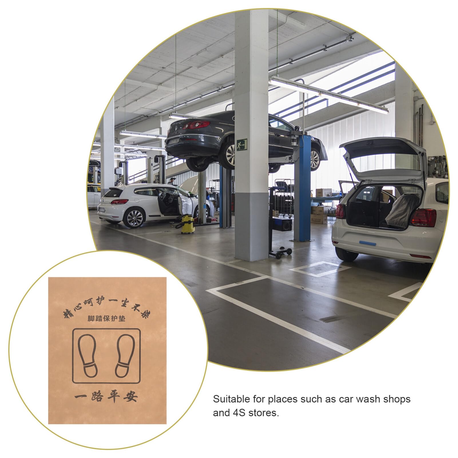 BESPORTBLE 50pcs Non-Woven Disposable Car Floor Mats All-Weather for Automotive Use for Detailing Car Wash Services Easy to — view 8