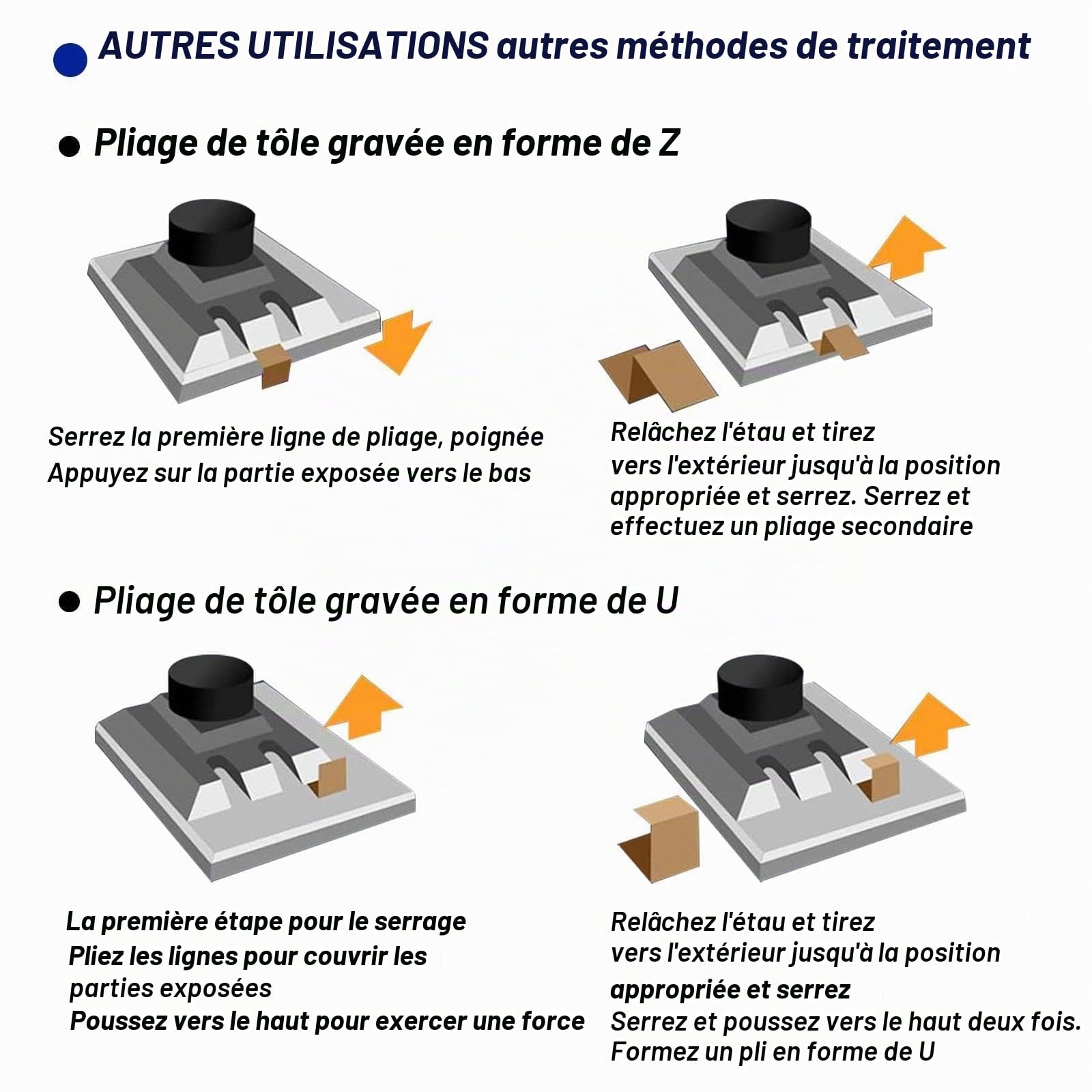 Cintreuse en métal pour pièces gravées photo - Outil de cintrage en métal - Outil de pliage pour modélisme, accessoires de loisirs créatifs (4552)