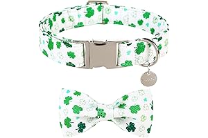 St. Patrick's Day Dog Collar with Bow Tie: A Festive Touch for Your Furry Friend
